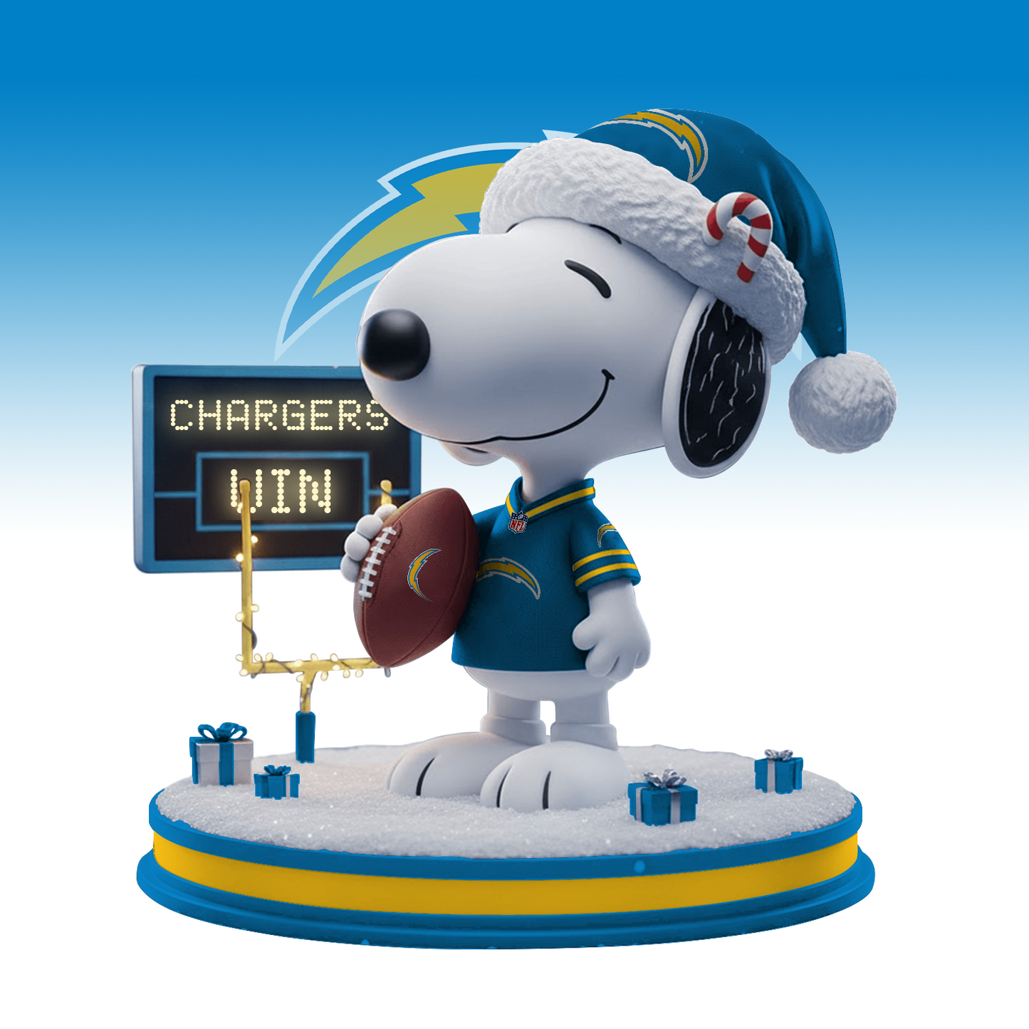 SNP x LAC NFL Christmas Acrylic Model