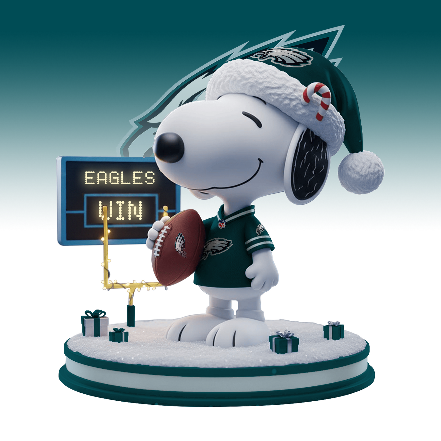 SNP x PHI NFL Christmas Acrylic Model