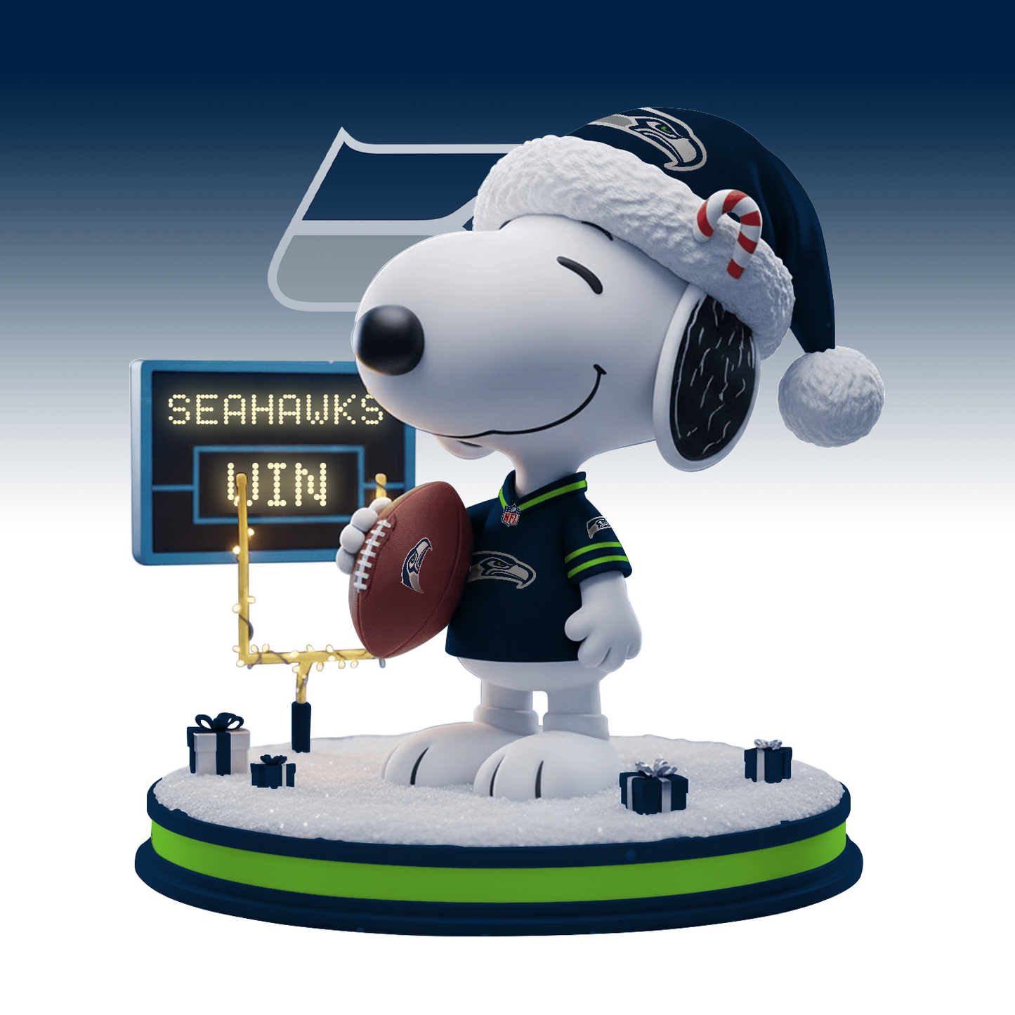 SNP x SEA NFL Christmas Acrylic Model