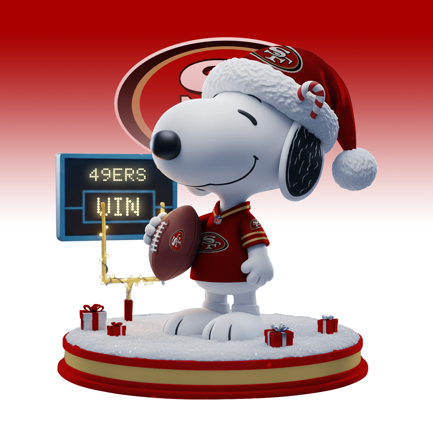 SNP x SF NFL Christmas Acrylic Model