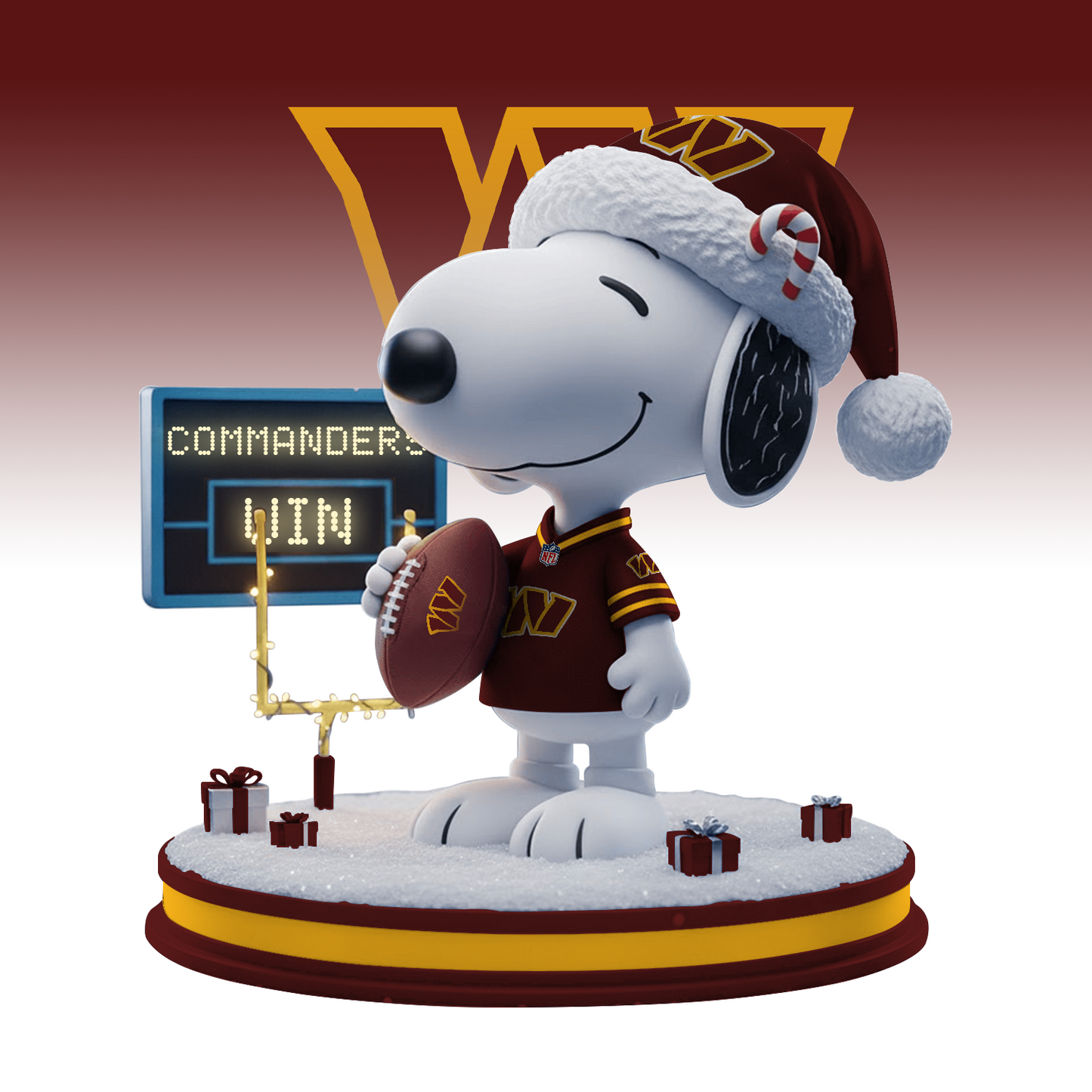 SNP x WAS NFL Christmas Acrylic Model