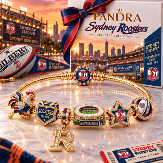 SR x Premium NRL Heritage Gold Charm Bracelet Gift Set