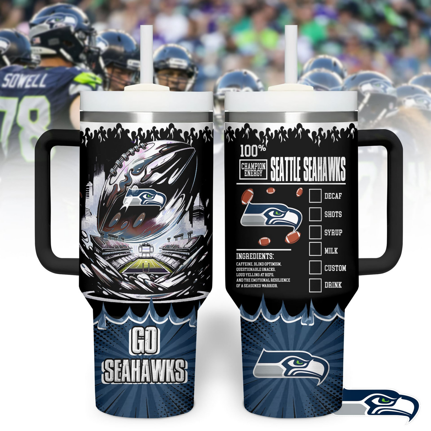 SS Premium NFL Champion Energy Tumbler 40oz DDT CTND