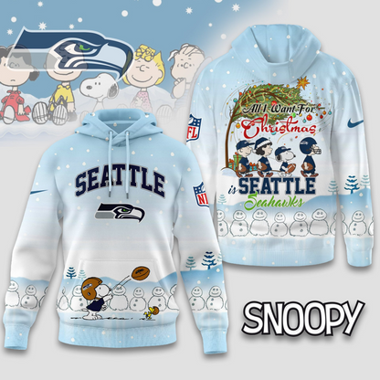 SS Premium NFL Peanuts Snow Day Hoodie DDT CTND