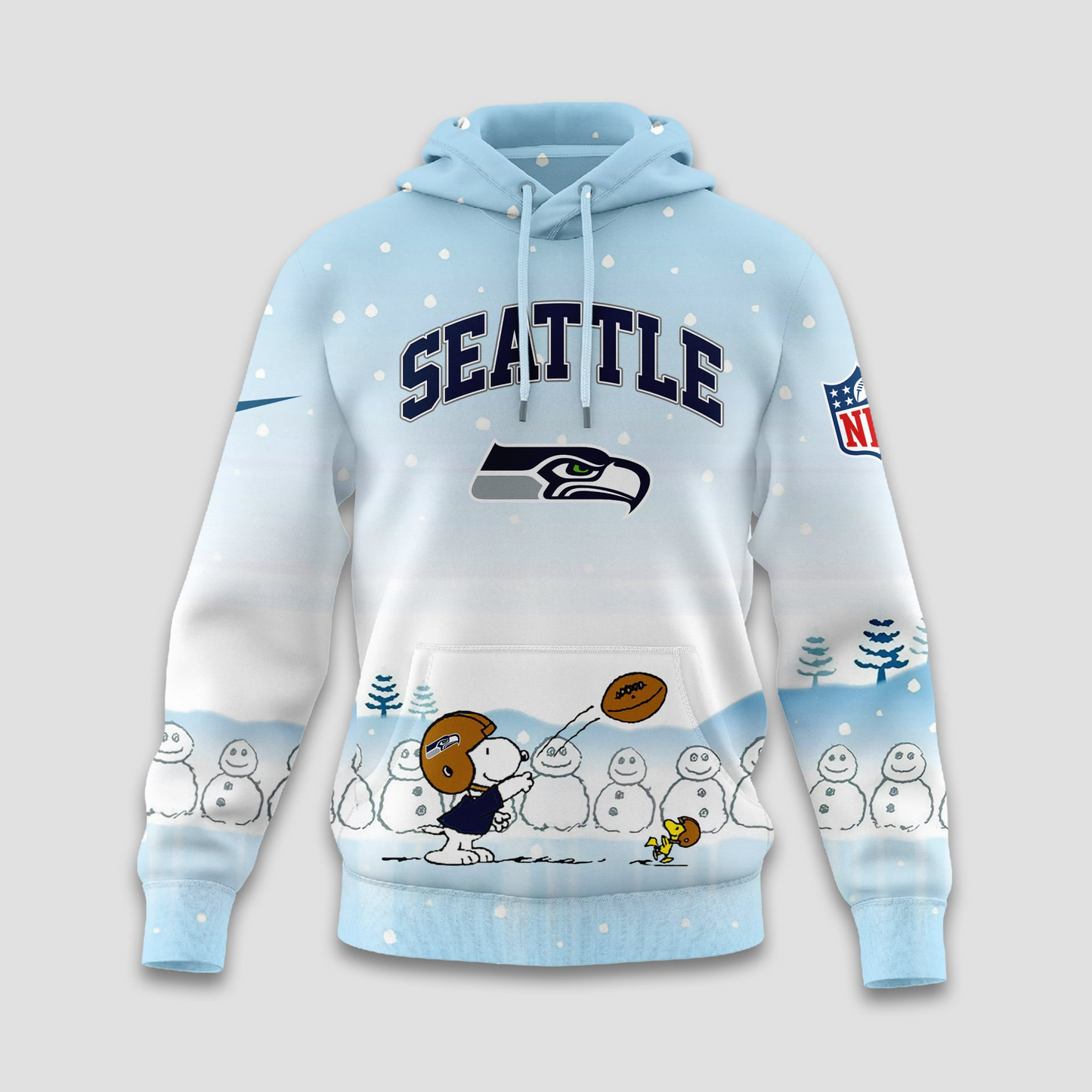SS Premium NFL Peanuts Snow Day Hoodie DDT CTND