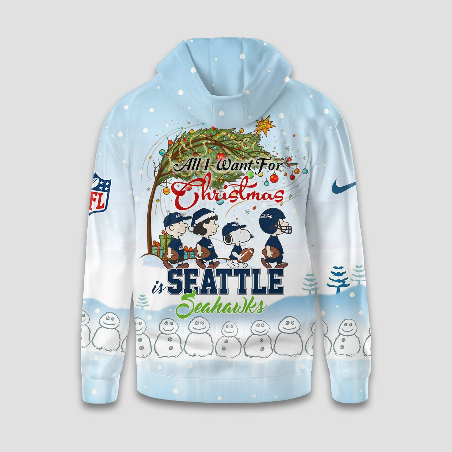 SS Premium NFL Peanuts Snow Day Hoodie DDT CTND