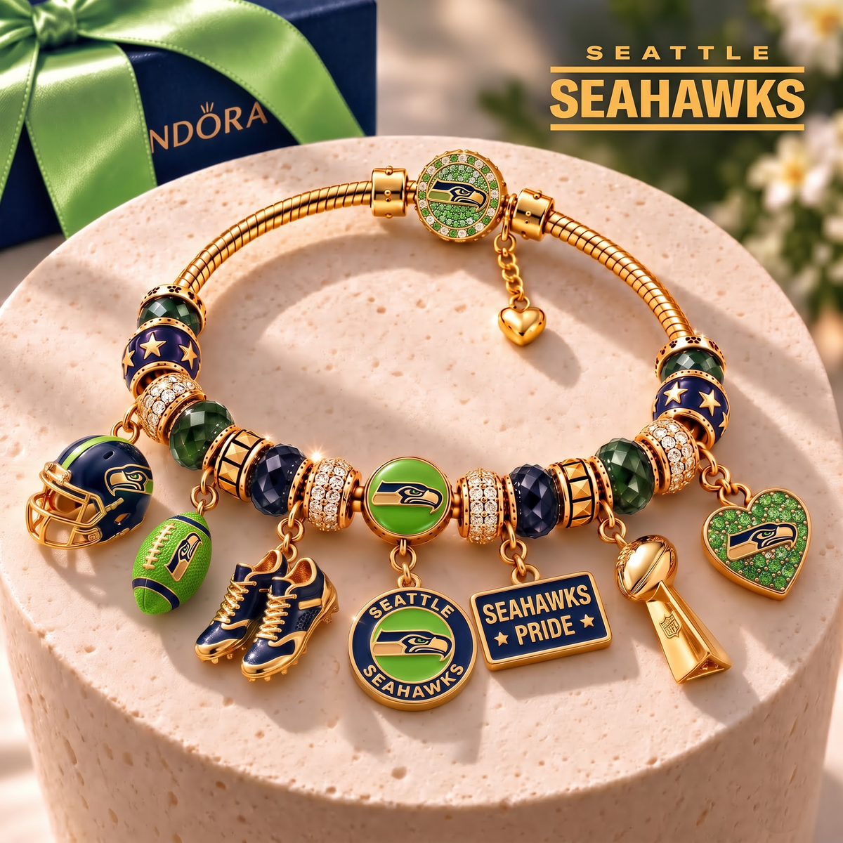 SS x Luxury NFL Gold Charm Bracelet