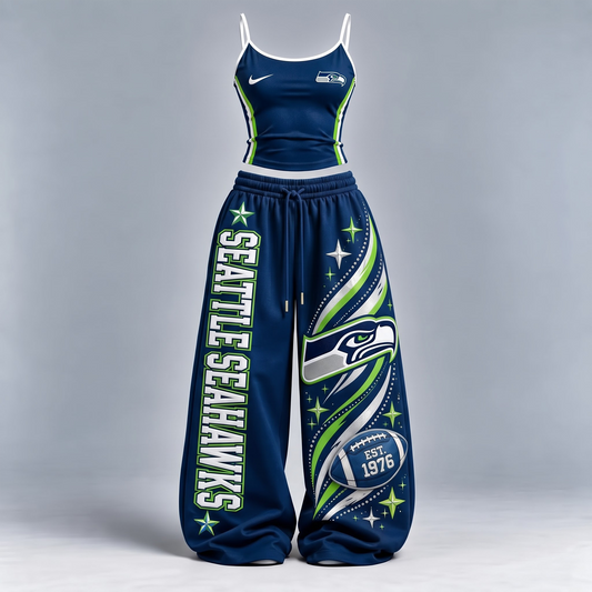SS x Premium NFL Sports-Inspired Cami & Wide-Leg Pants Set