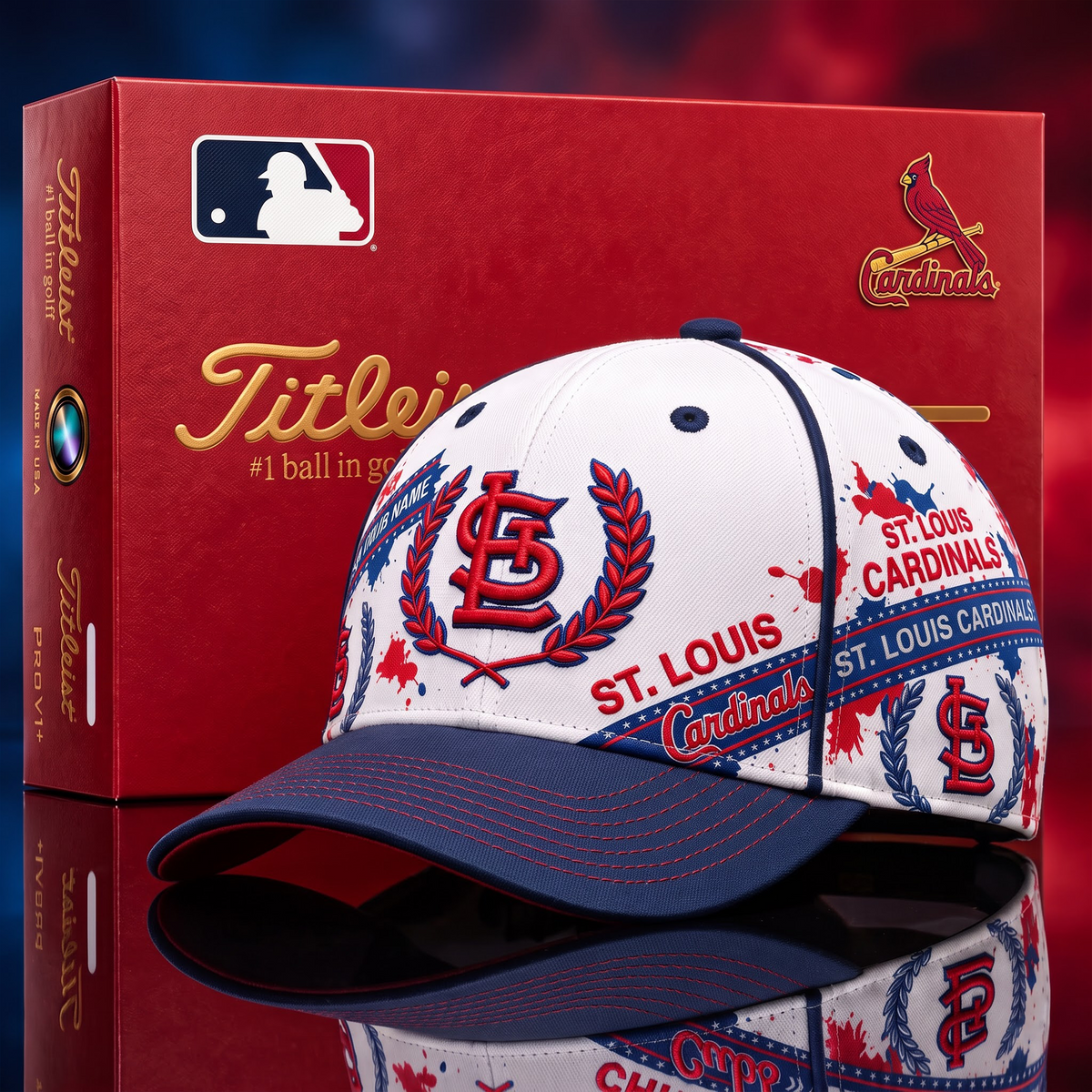STL X MLB Baseball Cap – Personalized Name Team Heritage Cap