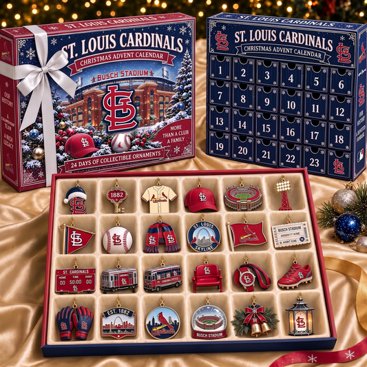 STL X MLB Team Christmas Advent Calendar Box - 24 Days Countdown Tree Ornaments Gift Set
