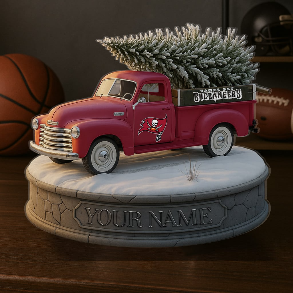 TB Custom NFL Christmas Acrylic Block Plaque Decor DatND DVT