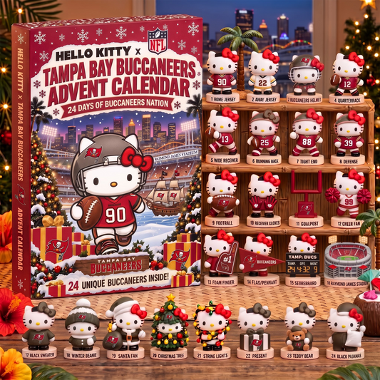 TB X Hello Kitty x NFL Christmas Advent Calendar - 24 Days Mini Figure Gift Set