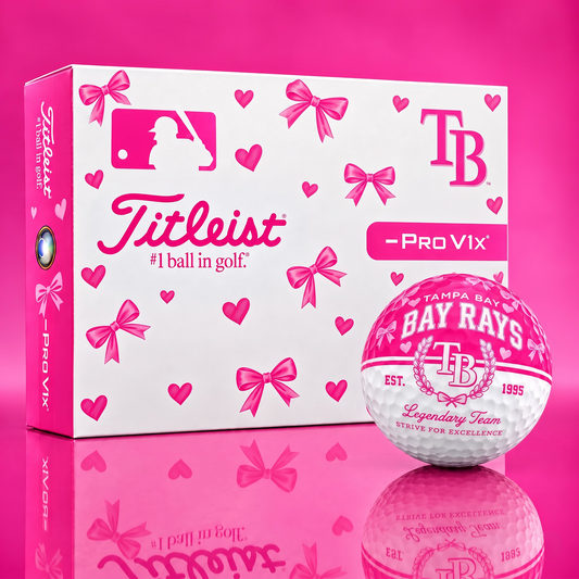 TB X Ladies Custom MLB Pink Coquette Golf Balls – Premium Titleist Pro V1x Gift Set