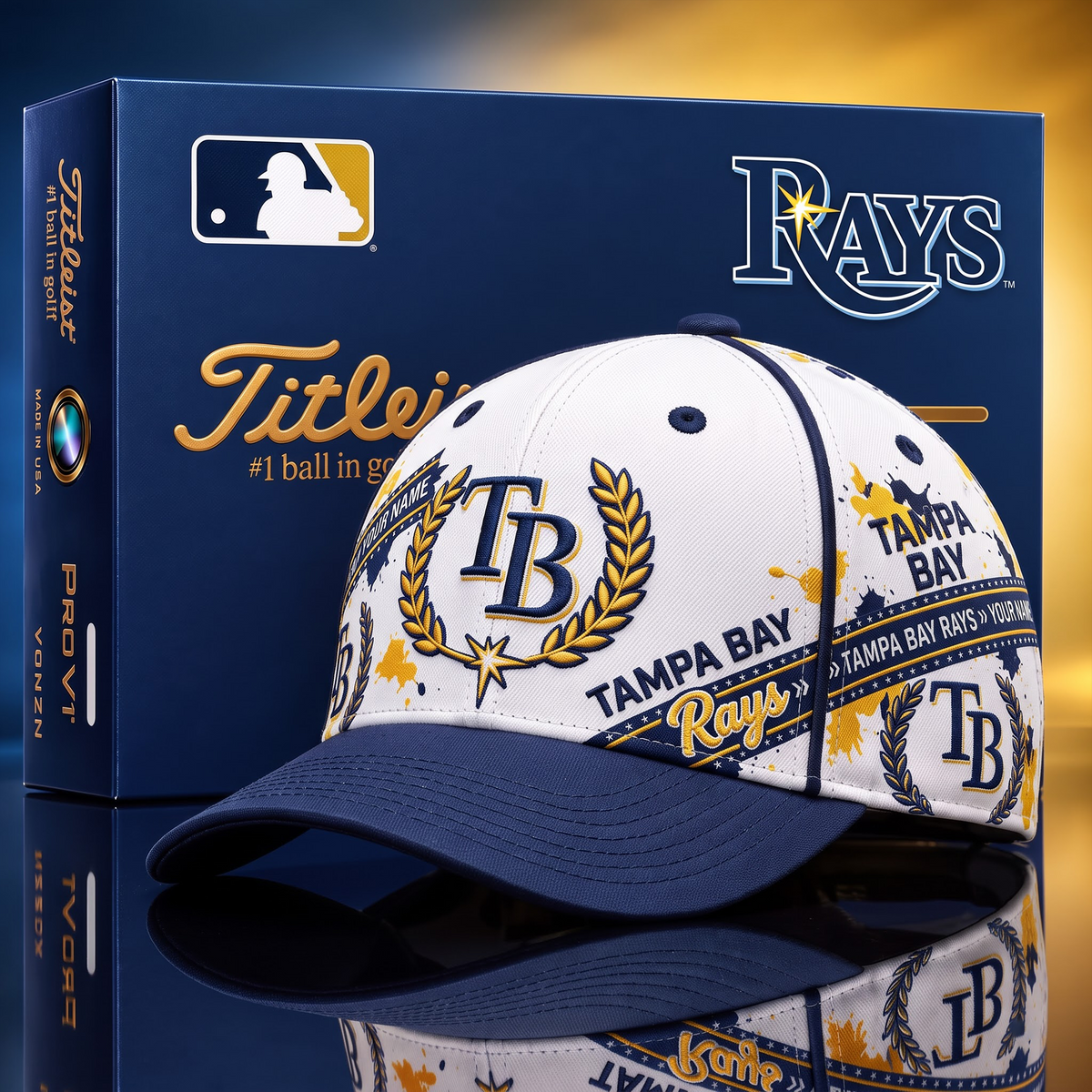 TB X MLB Baseball Cap – Personalized Name Team Heritage Cap