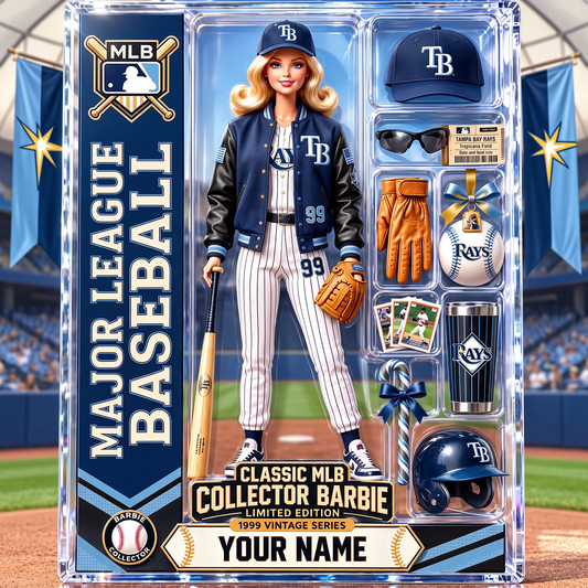 TB X Personalized Classic MLB Collector Barbie Acrylic Block Plaque