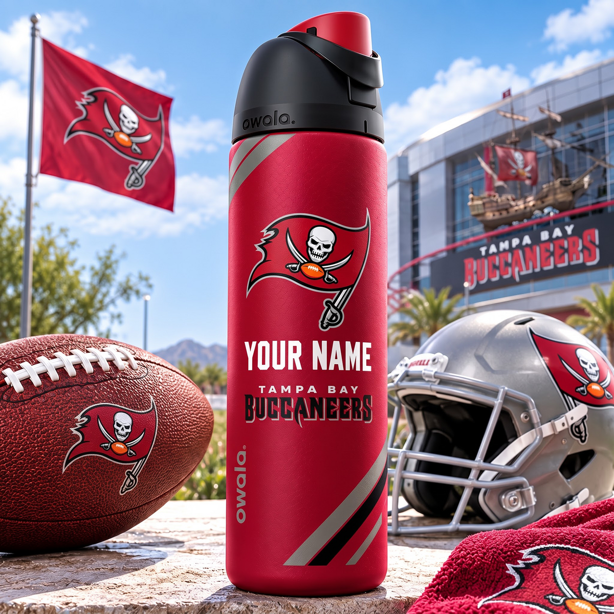 TB X Premium NFL Owala Water Bottle