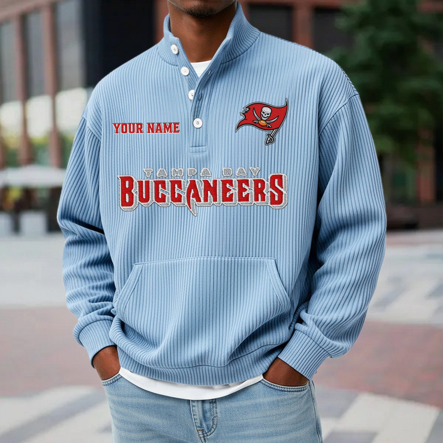 TB x NFL Waffle High Neck Long Sleeved Sweatshirt DATND TANTD 221125