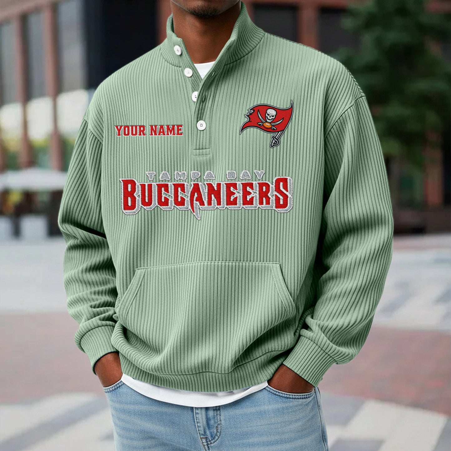 TB x NFL Waffle High Neck Long Sleeved Sweatshirt DATND TANTD 221125