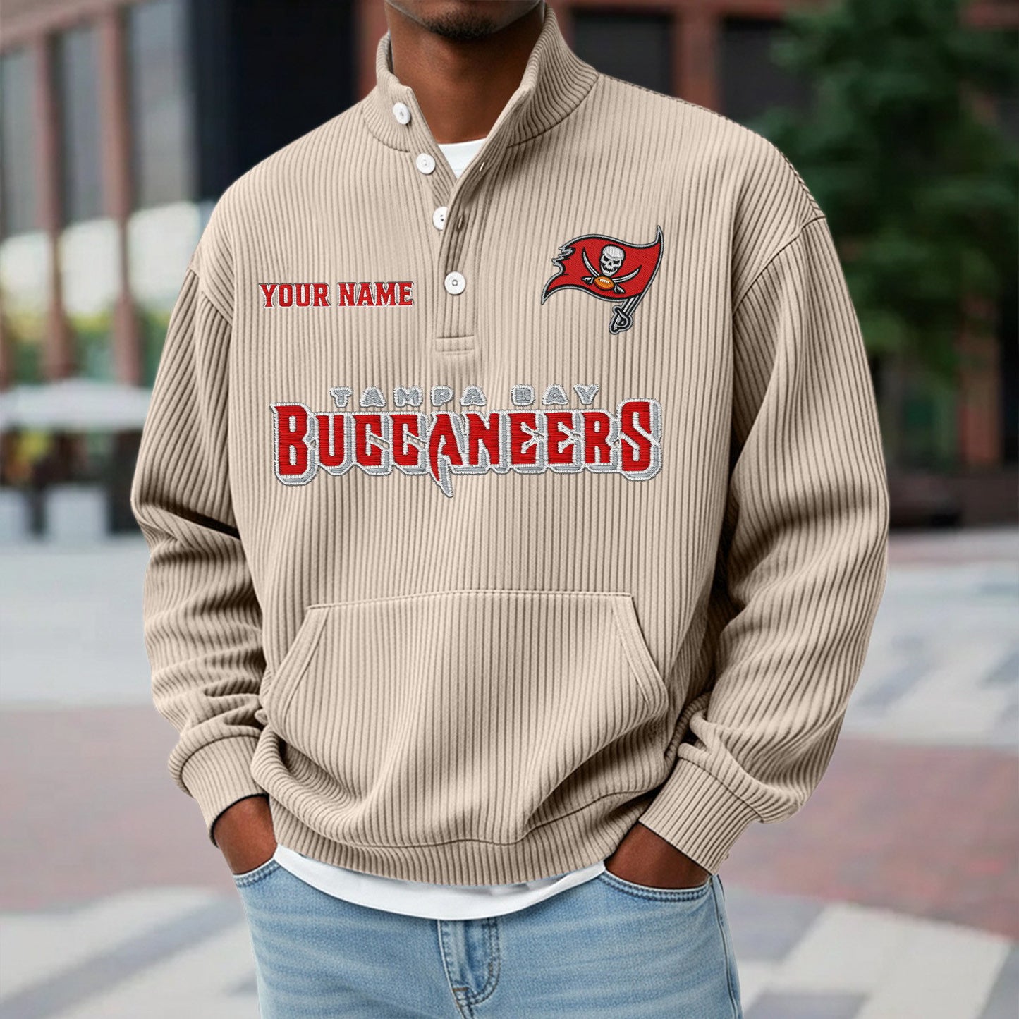 TB x NFL Waffle High Neck Long Sleeved Sweatshirt DATND TANTD 221125