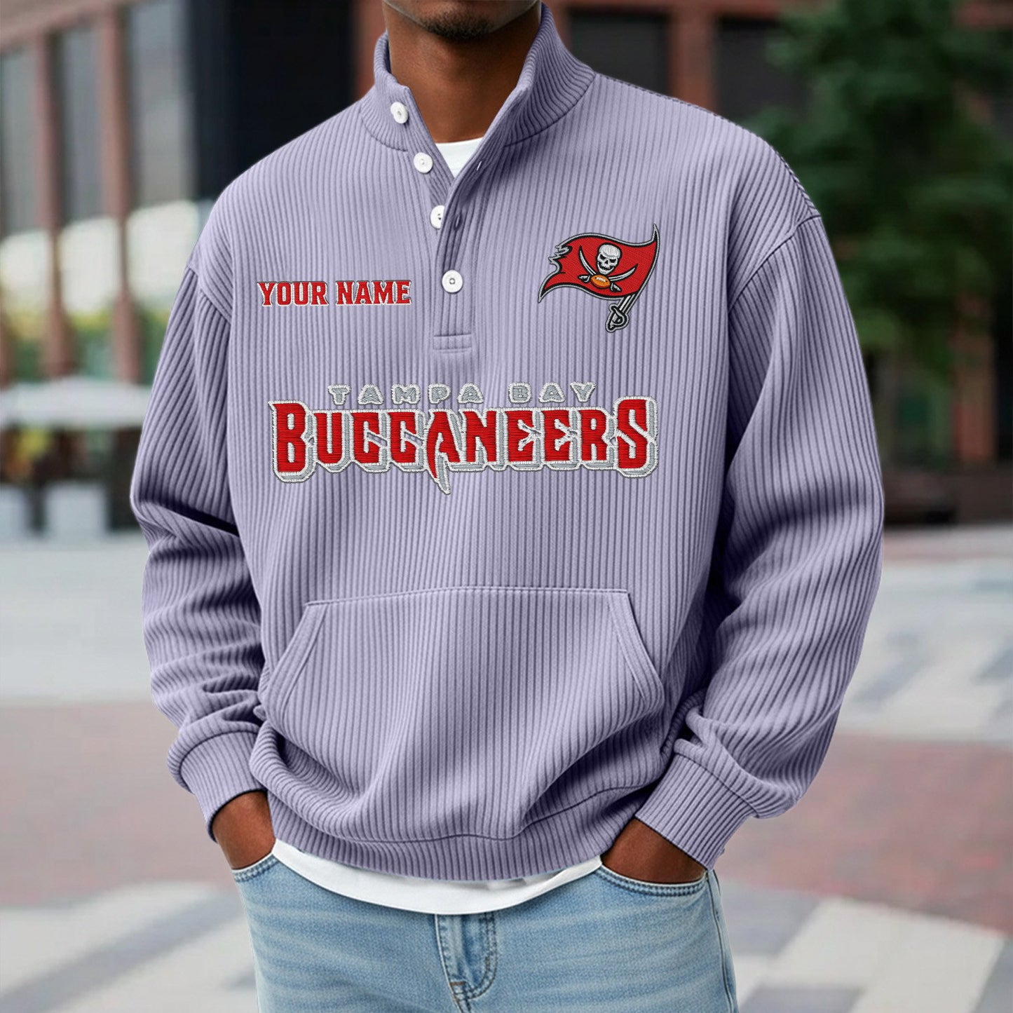 TB x NFL Waffle High Neck Long Sleeved Sweatshirt DATND TANTD 221125