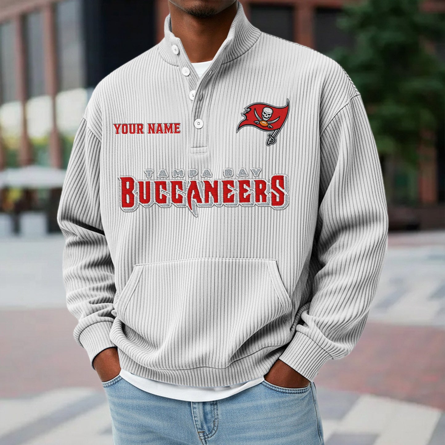 TB x NFL Waffle High Neck Long Sleeved Sweatshirt DATND TANTD 221125