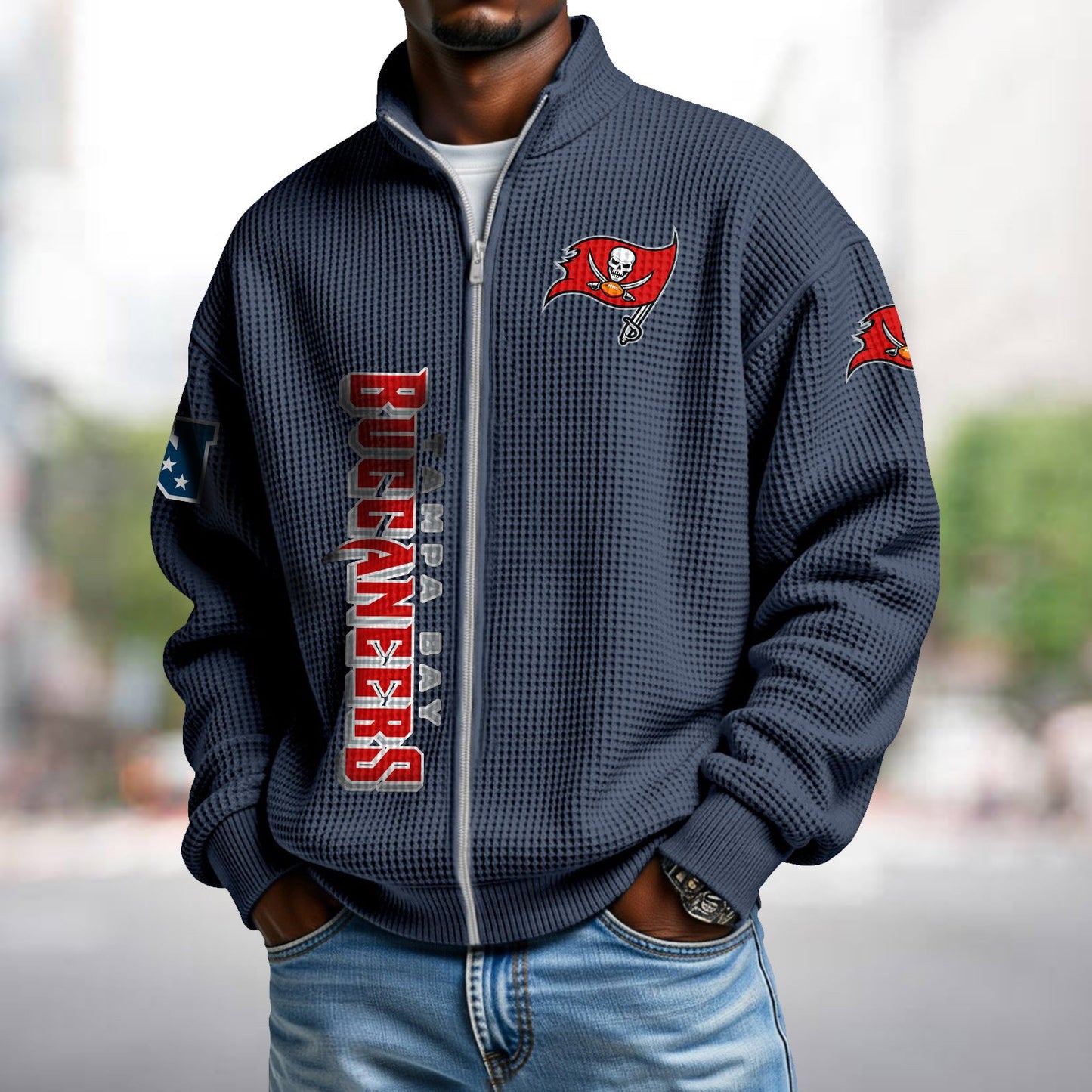 TB x NFL Waffle Zip-Up Sweatshirt DATND TANTD
