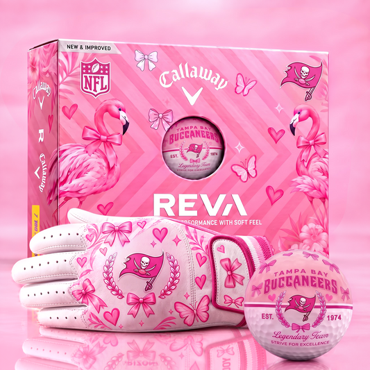 TBB x NFL Pink Coquette Ladies Golf Balls & Glove Gift Box Set – Callaway REVA Edition