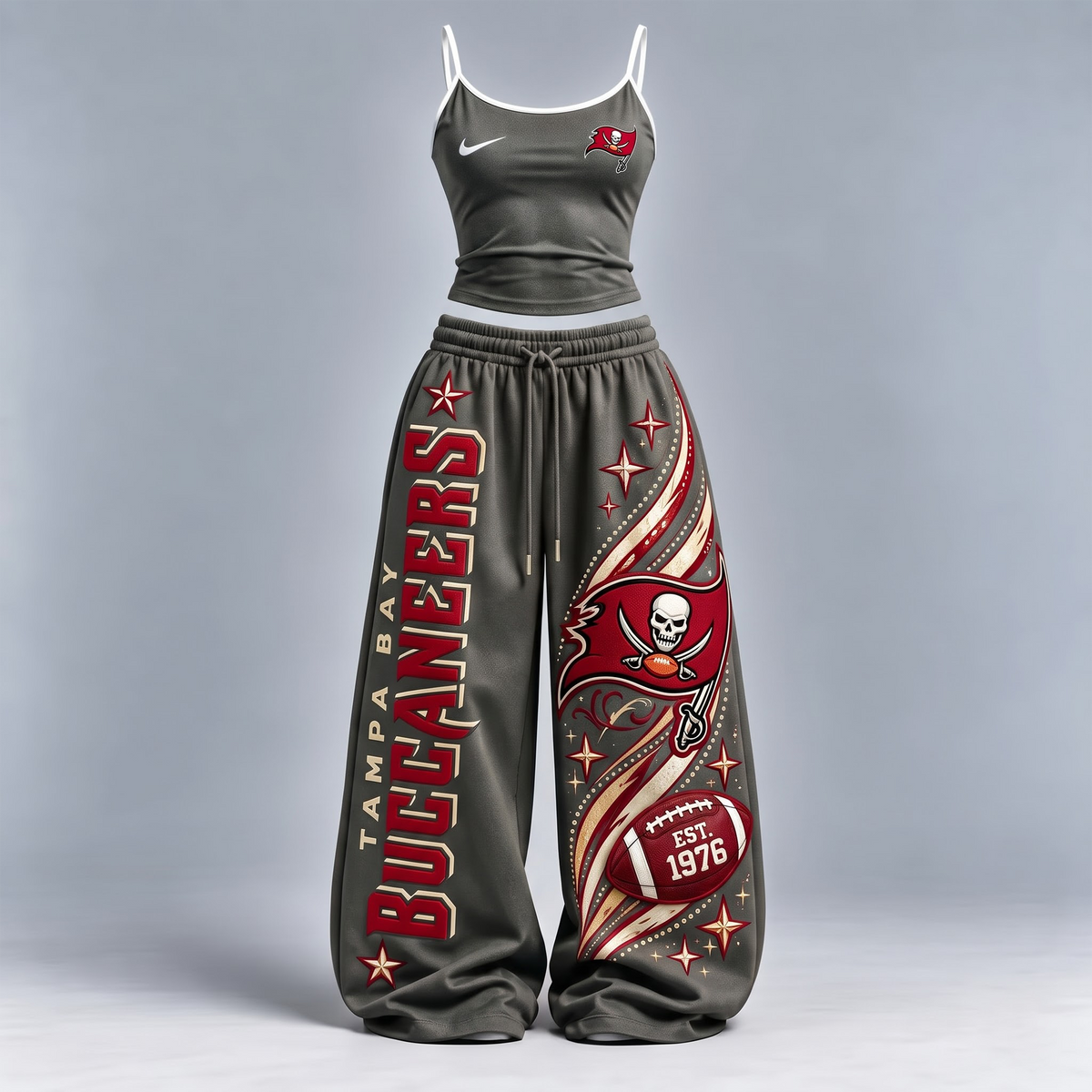 TBB x Premium NFL Sports-Inspired Cami & Wide-Leg Pants Set