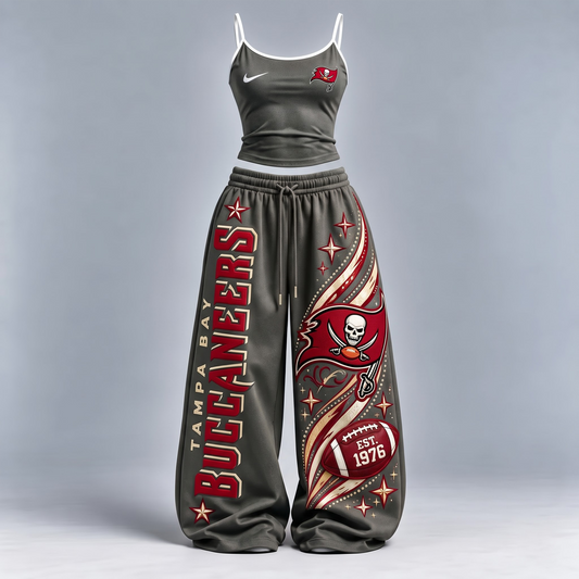TBB x Premium NFL Sports-Inspired Cami & Wide-Leg Pants Set