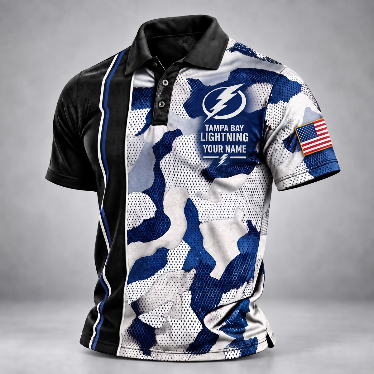 TBL x NHL x USVeteran Premium Personalized Polo Shirt
