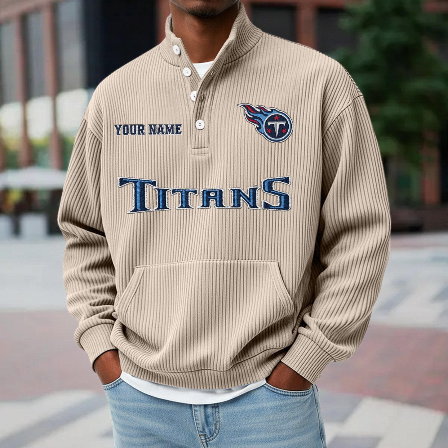 TEN x NFL Waffle High Neck Long Sleeved Sweatshirt DATND TANTD 221125