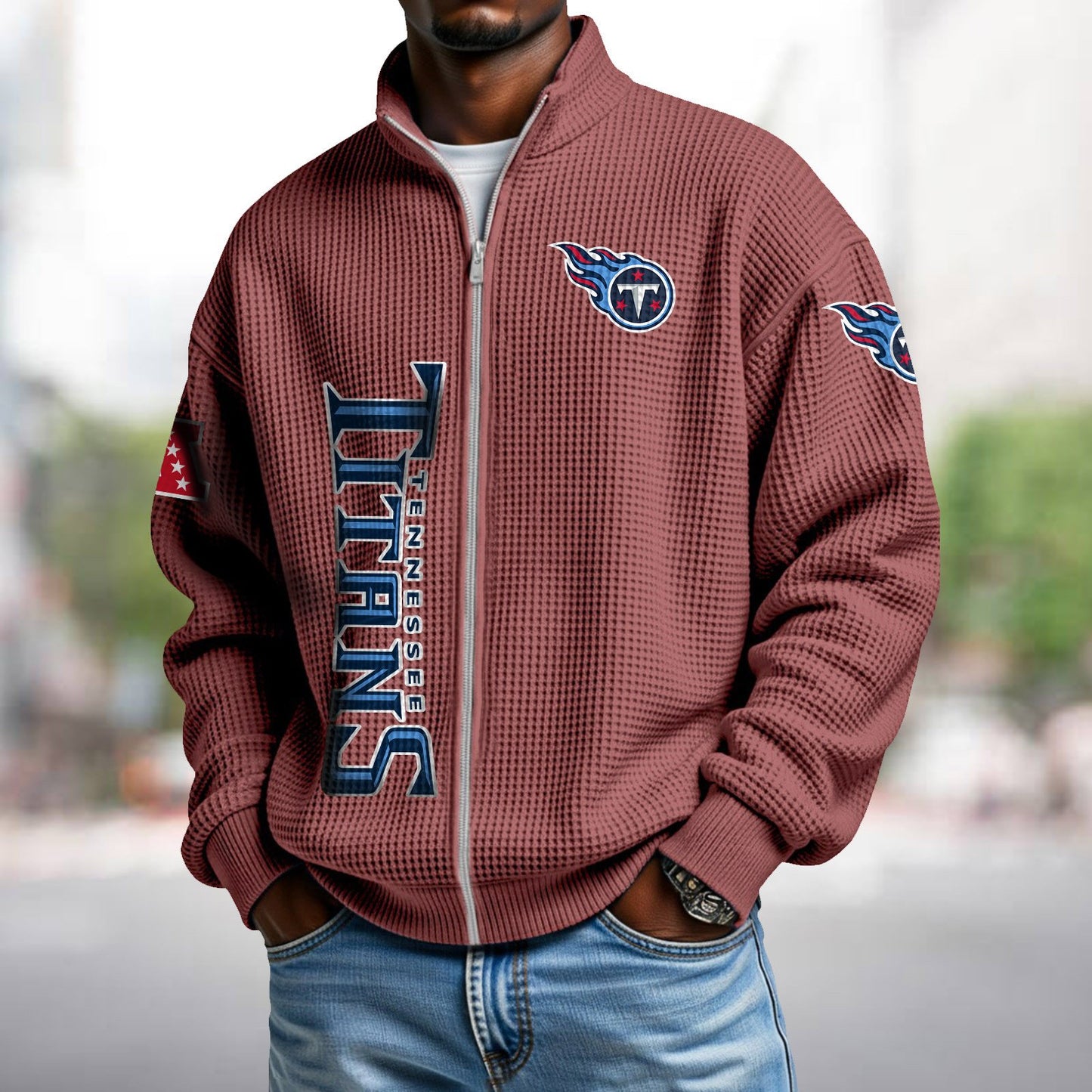 TEN x NFL Waffle Zip-Up Sweatshirt DATND TANTD