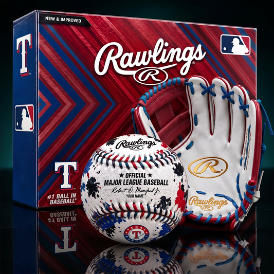 TEX X PREMIUM MLB Personalized Baseball – Custom Name Edition