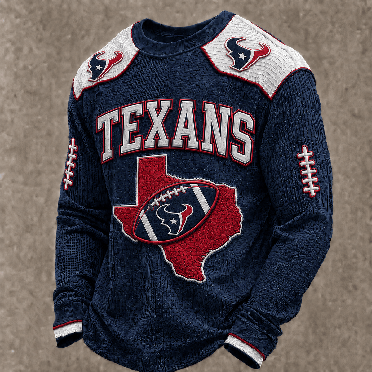 TEX X Premium NFL  Vintage Baseball Stitch Sweatshirt