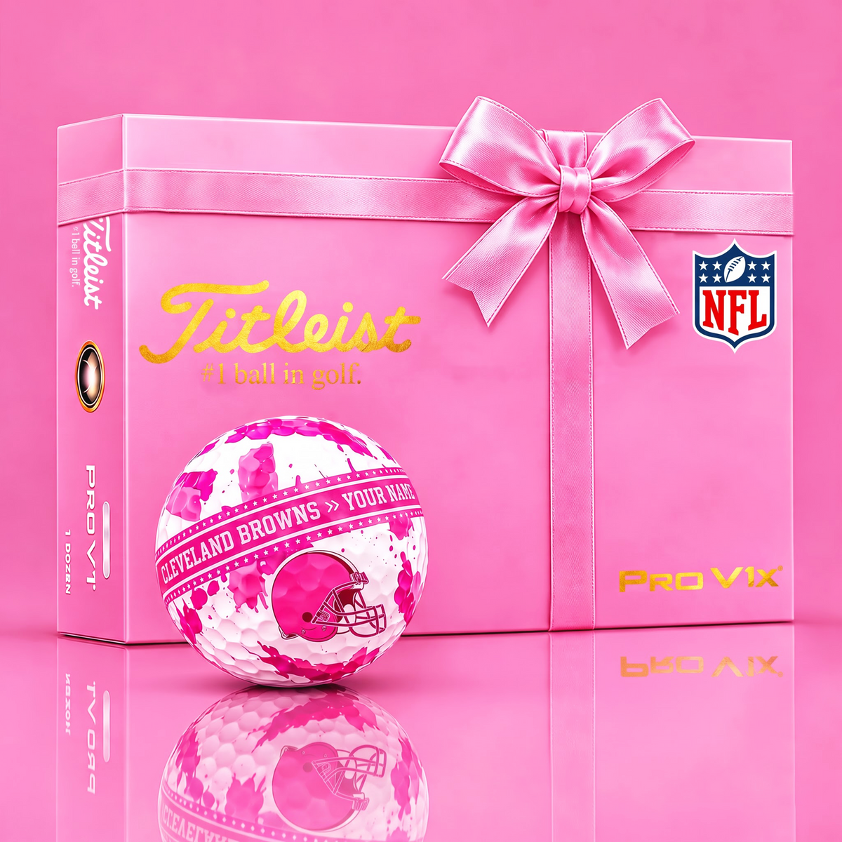 TITLEIST X SIGNATURE NFL CLE BESPOKE GOLF BALL FOR TOURNAMENT LIMITED EDITION
