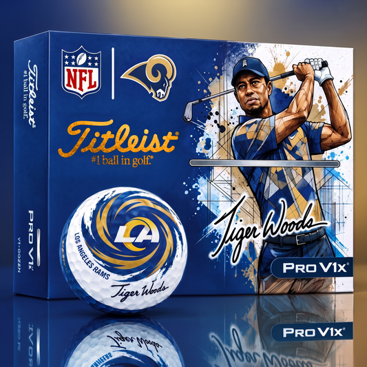 TITLEIST  x Signature NFL LAR BESPOKE 94th Anniversary Edition V3 Golf Balls – Tiger Woods Signature Edition