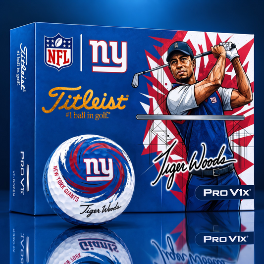 TITLEIST  x Signature NFL NYG BESPOKE 94th Anniversary Edition V3 Golf Balls – Tiger Woods Signature Edition