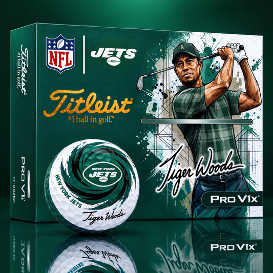 TITLEIST  x Signature NFL NYJ BESPOKE 94th Anniversary Edition V3 Golf Balls – Tiger Woods Signature Edition
