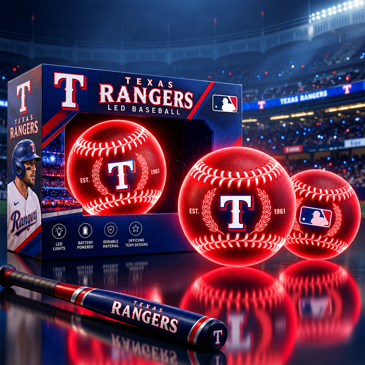 TR x Custom MLB Light-Up LED Baseball Gift Set