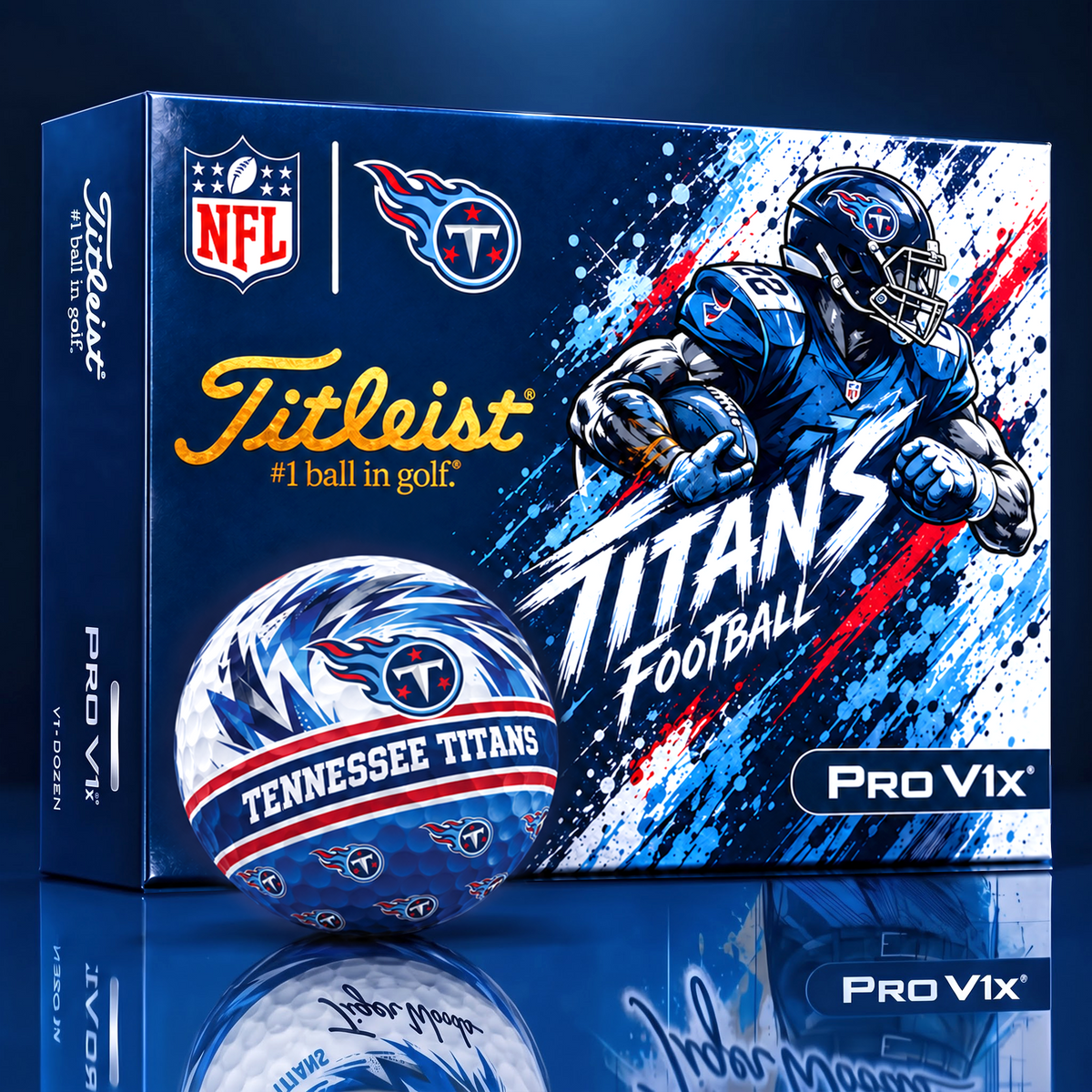 TT x Custom NFL Dynamic Paint Splatter Golf Balls