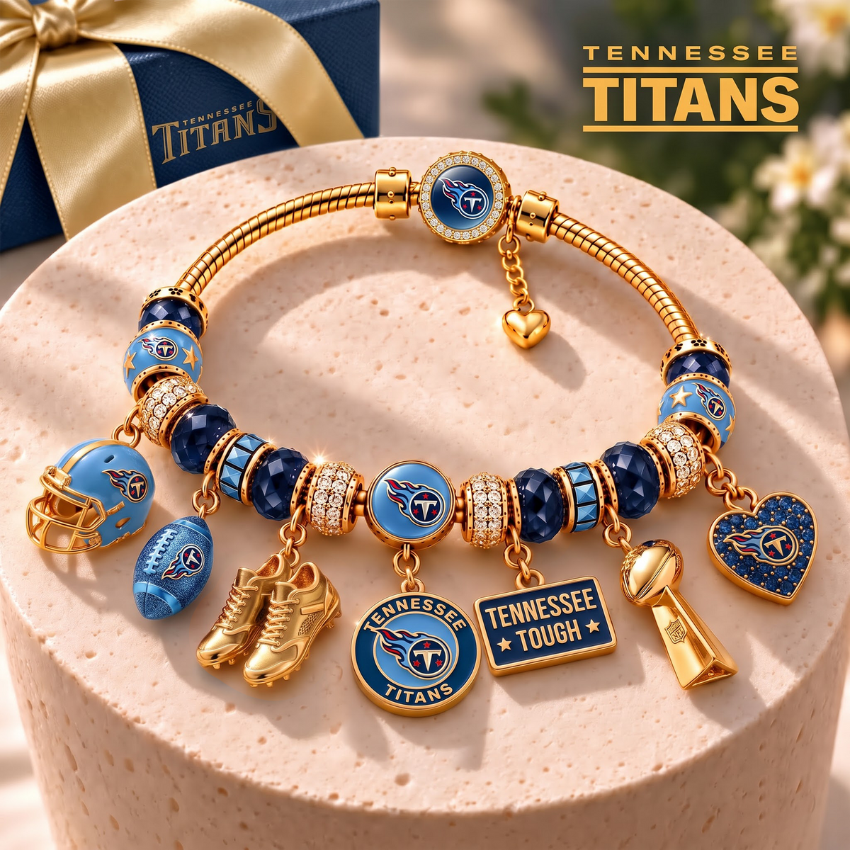 TT x Luxury NFL Gold Charm Bracelet