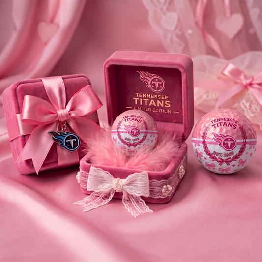 TT x NFL Coquette Pink Velvet Golf Ball Gift Set
