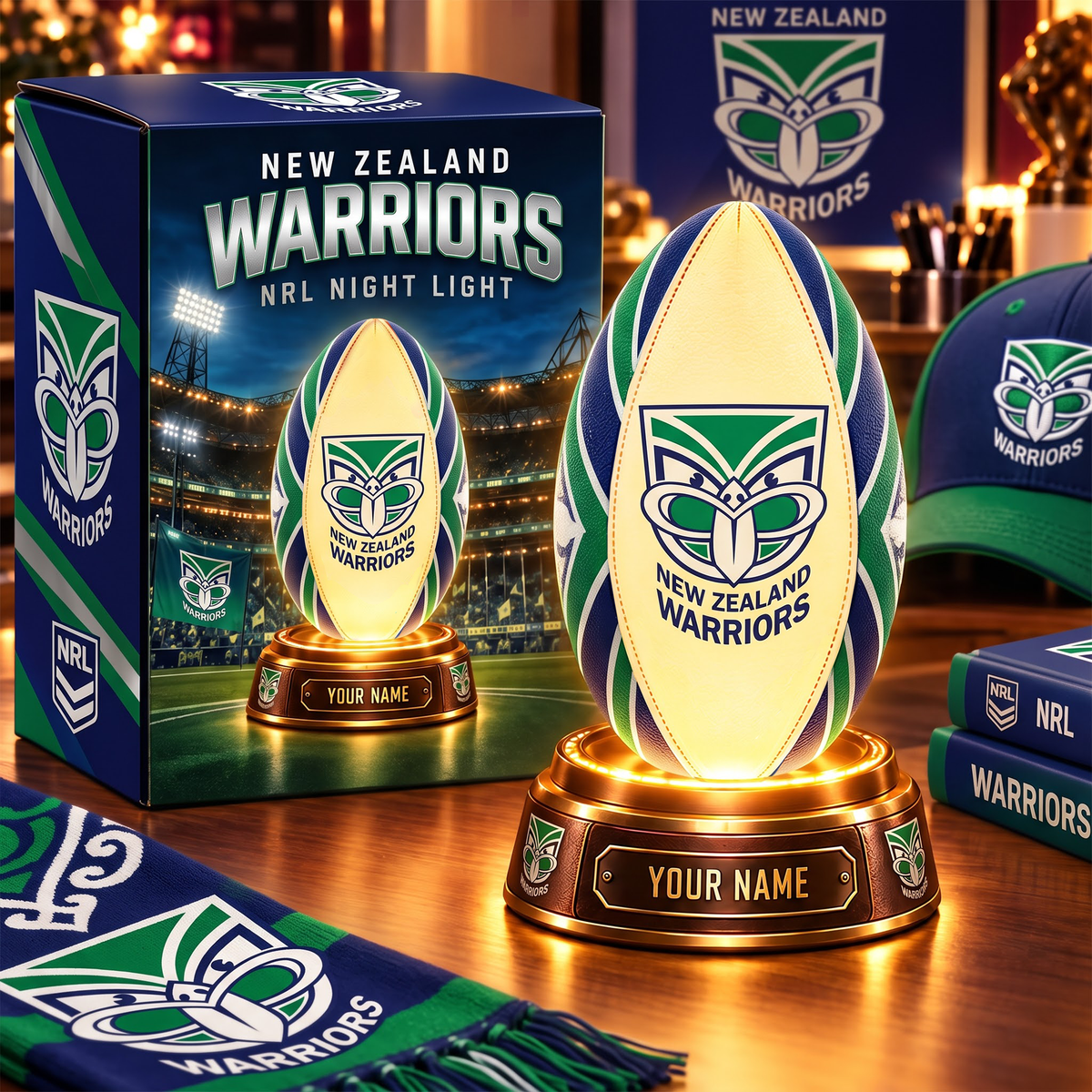 WA x Personalized NRL Rugby Ball 3D LED Night Light