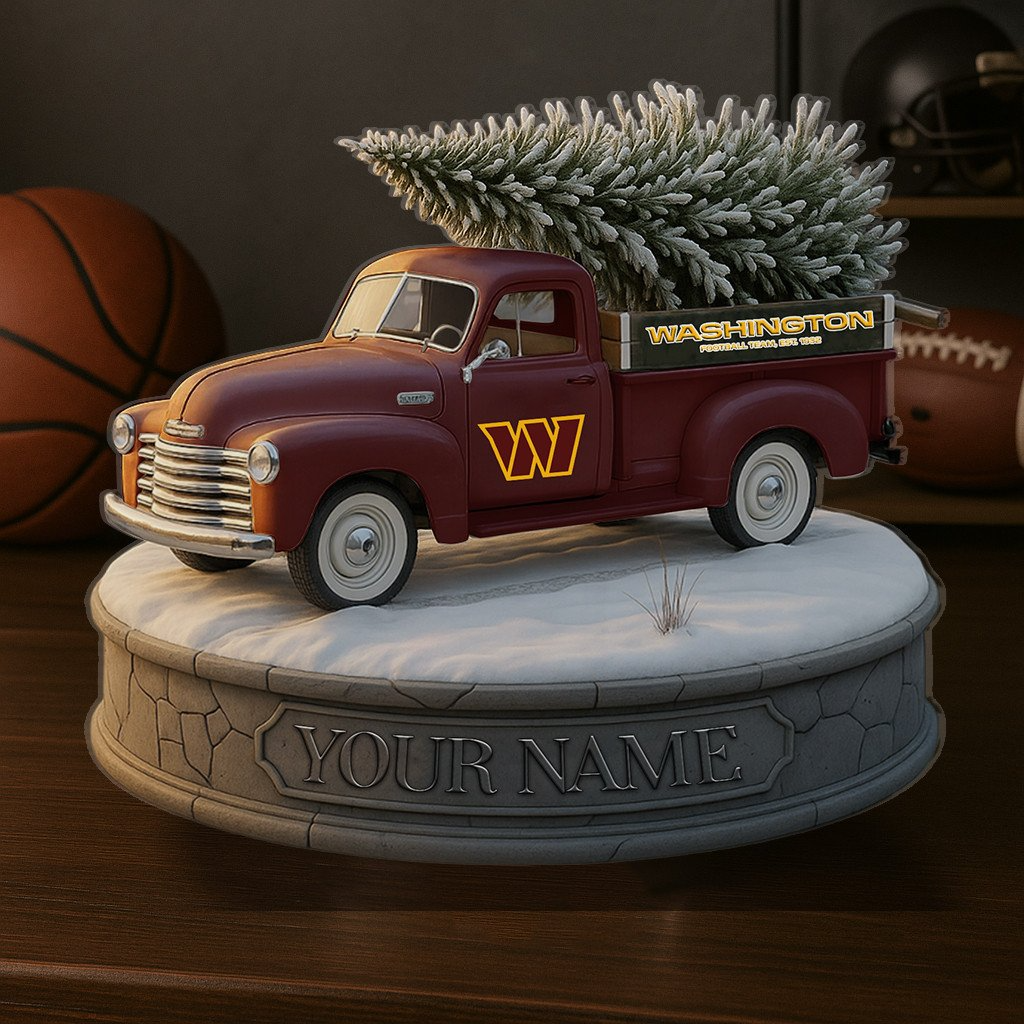 WAS Custom NFL Christmas Acrylic Block Plaque Decor DatND DVT