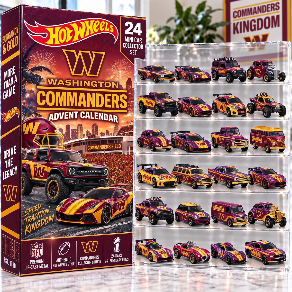 WAS X Premium NFL Mini Car Advent Collection