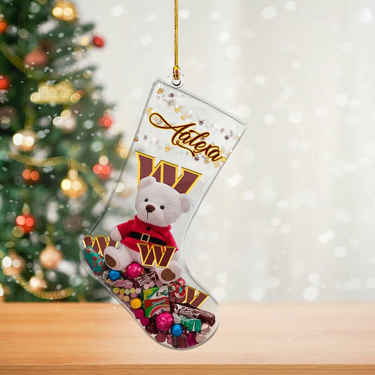 WAS x NFL Christmas Personalized Acrylic Ornament DatND DVT