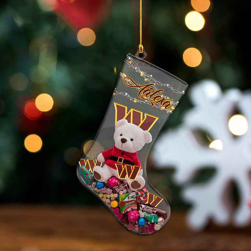 WAS x NFL Christmas Personalized Acrylic Ornament DatND DVT