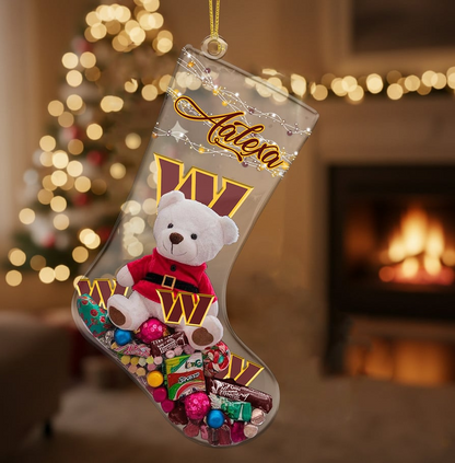 WAS x NFL Christmas Personalized Acrylic Ornament DatND DVT