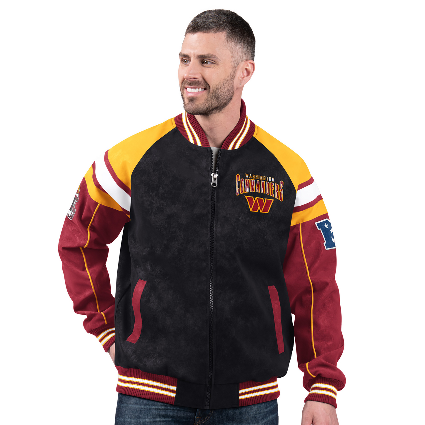 WAS x NFL Officially Licensed Faux Suede Jacket DATND TANTD