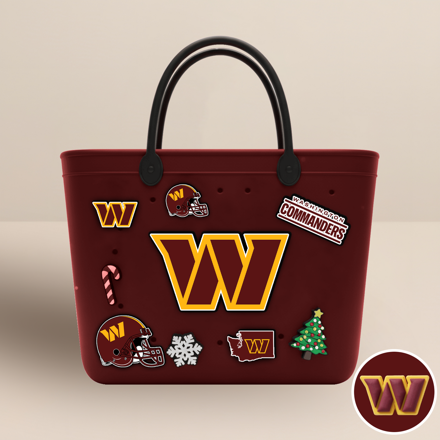 WAS x NFL Rubber Tote Bag with Team Charms DATND TANTD